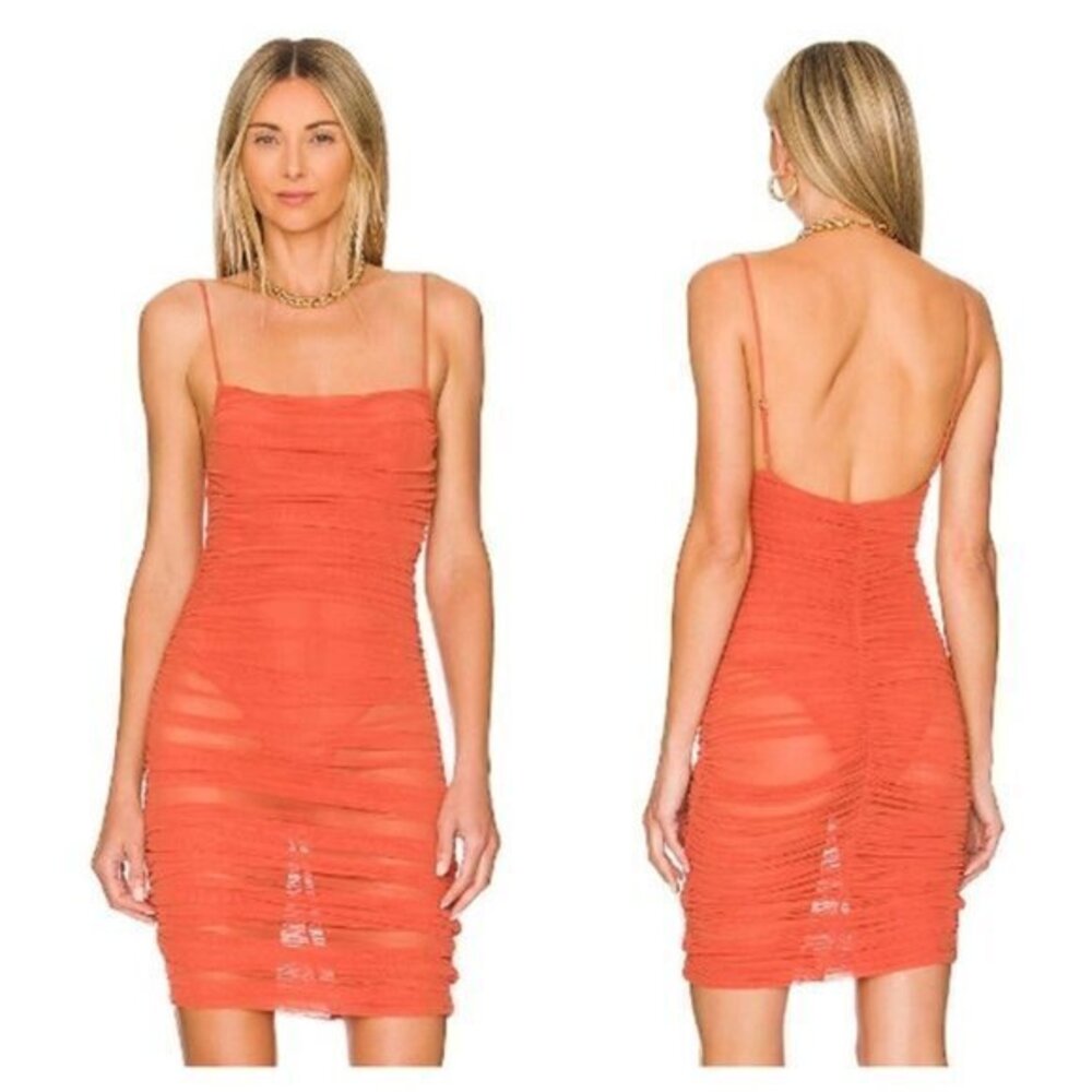 Michael Costello x REVOLVE Avi Midi Dress - Orange